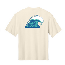 Load image into Gallery viewer, Oversized Lake Life Day Drinks Waves Cream Tee