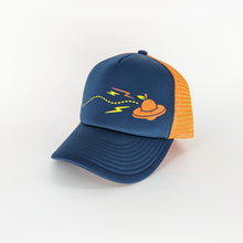 Load image into Gallery viewer, Tangerine Space Machine Trucker Hat
