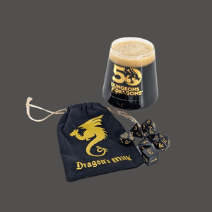 Dungeons & Dragons x Dragon's Milk Dice Set and Snifter Bundle