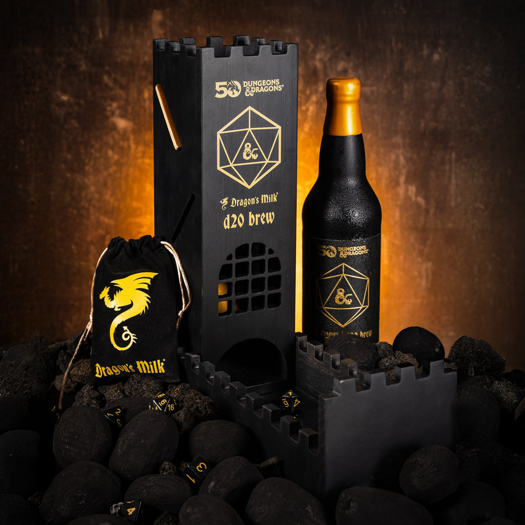 Dungeons & Dragons x Dragon's Milk d20 Brew Dice Tower