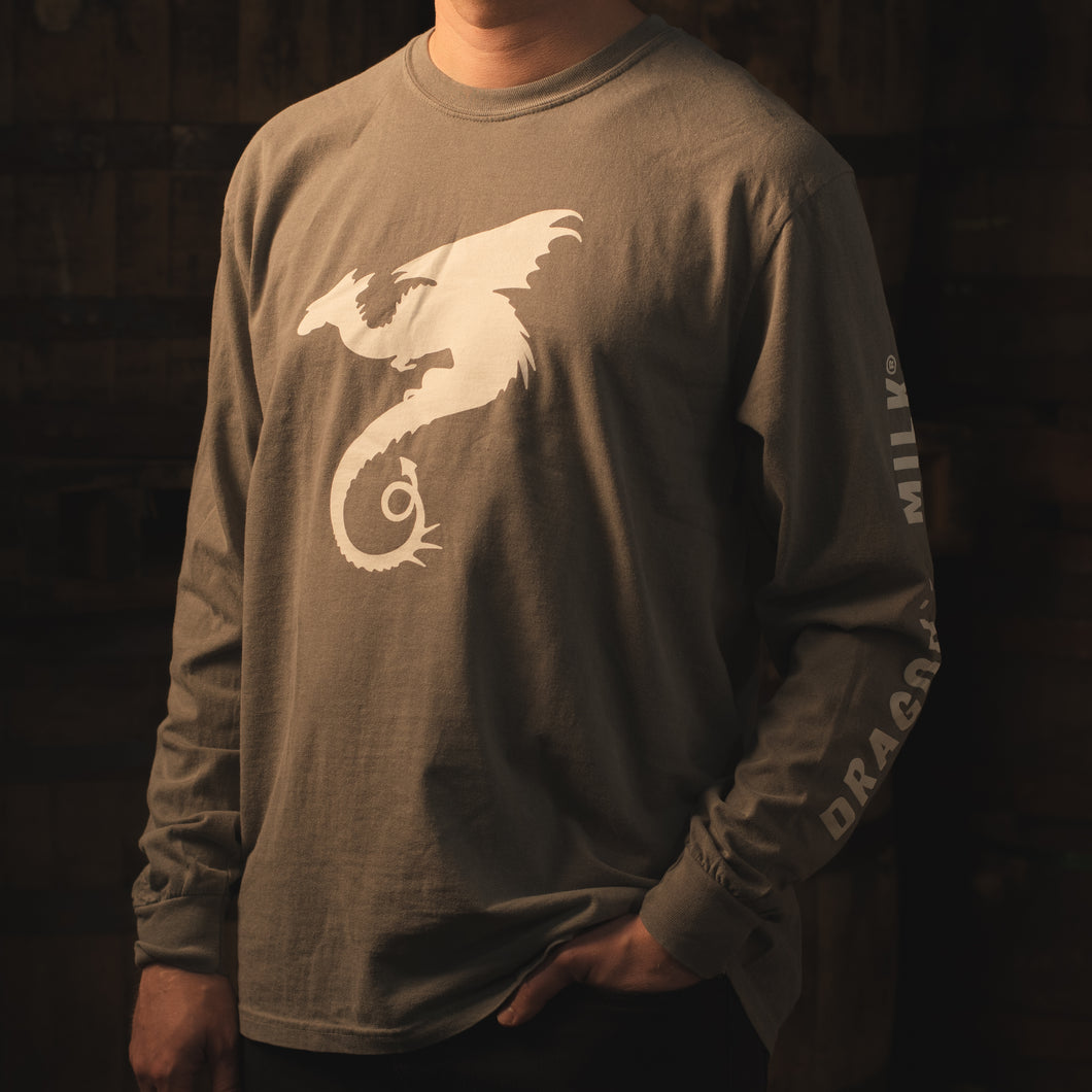 SALE - Vintage Dragon's Milk Long Sleeve Grey Tee